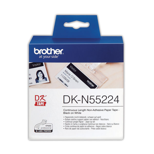 Brother Continuous Non Adhesive Paper Roll 54mm x 30m - DKN55224