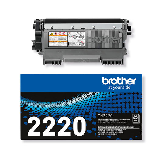 Brother High Yield Black Toner Cartridge 2.6K FAX-2940 TN2220 - ONE CLICK SUPPLIES