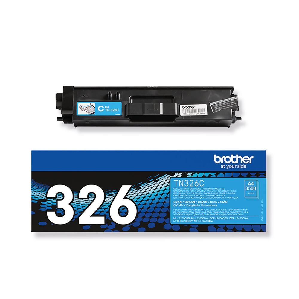 Brother TN326C Cyan Toner Cartridge High Capacity TN-326C - ONE CLICK SUPPLIES