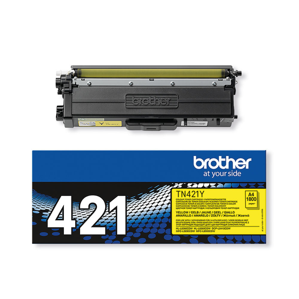 Brother TN-421 Yellow Toner Cartridge TN421Y - ONE CLICK SUPPLIES