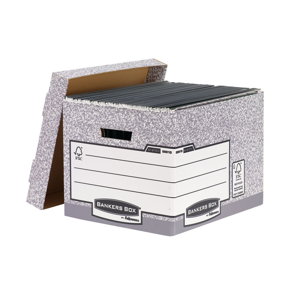 Bankers Box Storage Box Grey Standard (Pack of 10) 00810-FF