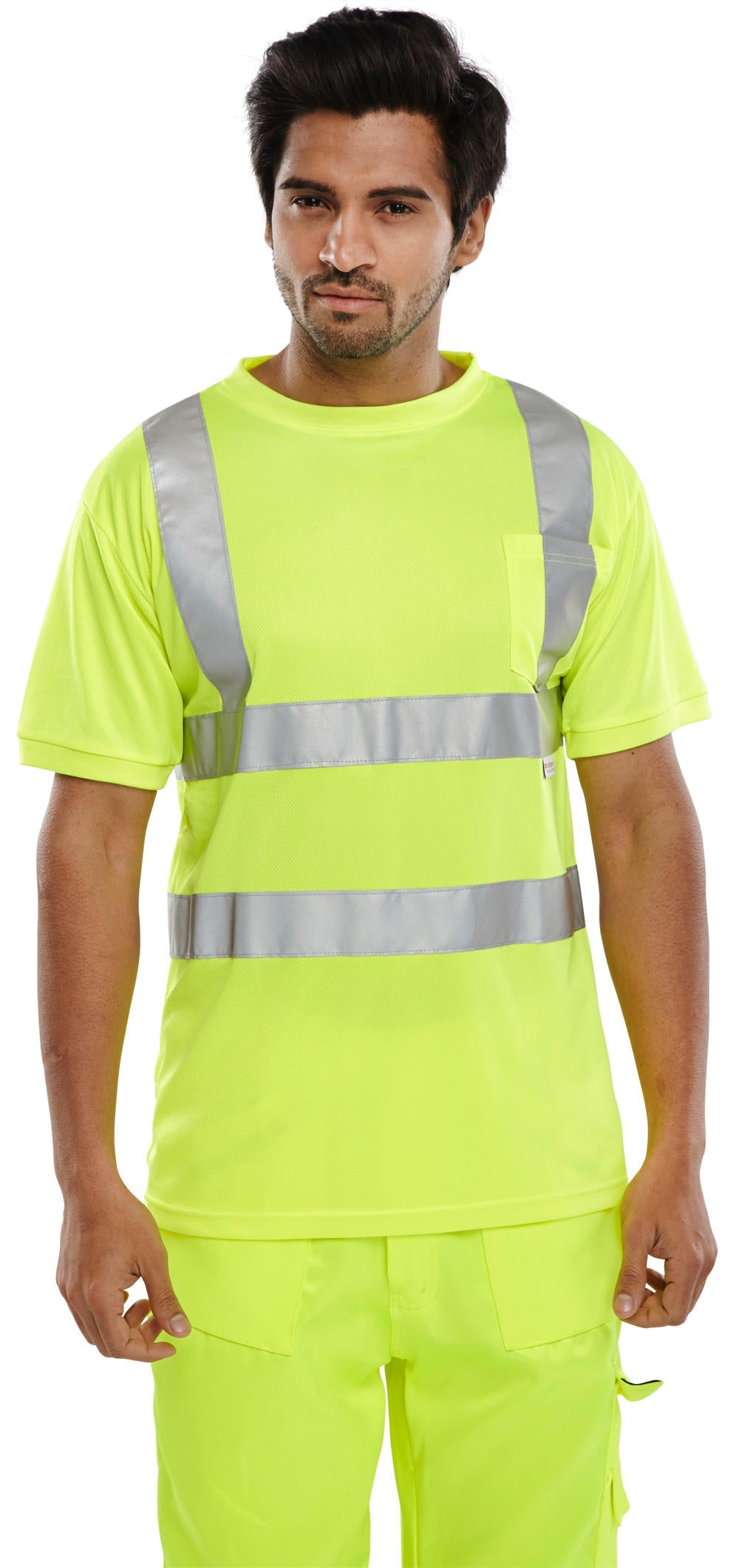 Beeswift Crew Neck Hi-Vis Short Sleeve T-shirt - {ALL COLOURS / SIZES}