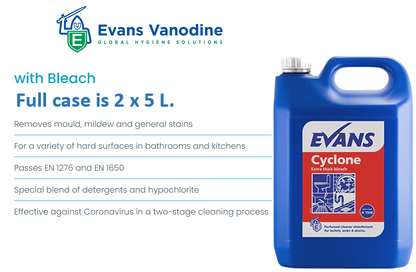 Evans Vanodine Cyclone Extra Thick Bleach 5 Litre