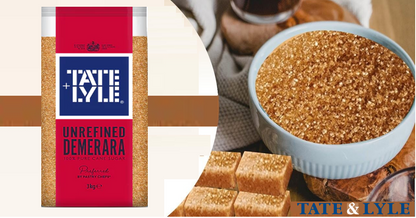 Tate & Lyle 3kg Brown Demerara Sugar Poly Bag - ONE CLICK SUPPLIES