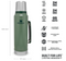 Stanley Classic Vacuum Flask 1.0L Hammertone Green - ONE CLICK SUPPLIES