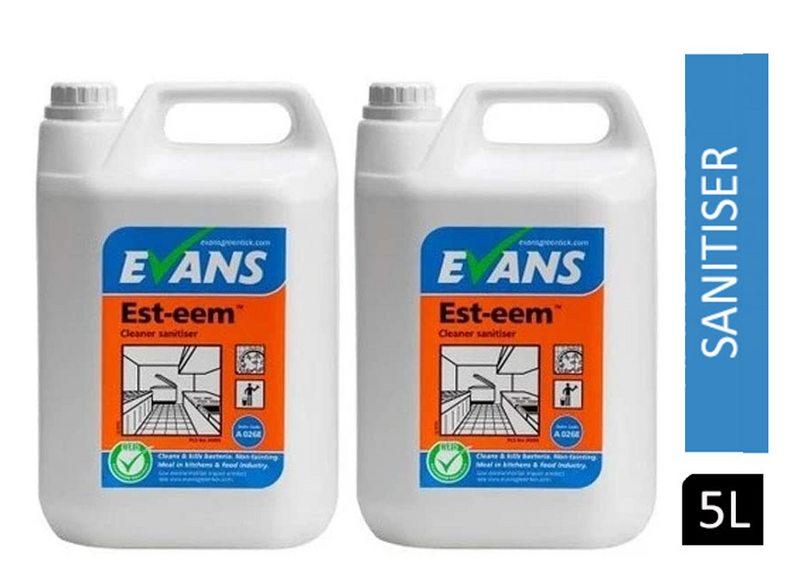 Evans Vanodine Est-eem Cleaner Sanitiser 5 Litre - ONE CLICK SUPPLIES