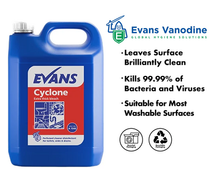 Evans Vanodine Cyclone Extra Thick Bleach 5 Litre