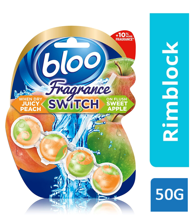 Bloo Fragrance Switch Toilet Rim Block, Apple & Peach - ONE CLICK SUPPLIES