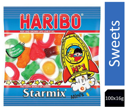 Haribo Starmix Minis 16g Bags (Pack of 100) 72443