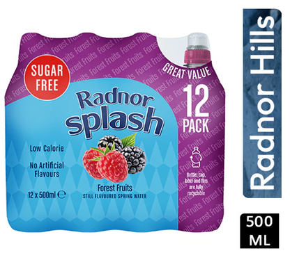 Radnor Splash Sugar Free Forest Fruits 12x500ml - ONE CLICK SUPPLIES