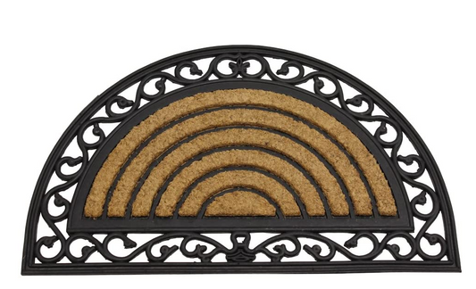 Fixtures Half Moon Heavy  Duty Coir 45x75cm Door Mat - ONE CLICK SUPPLIES