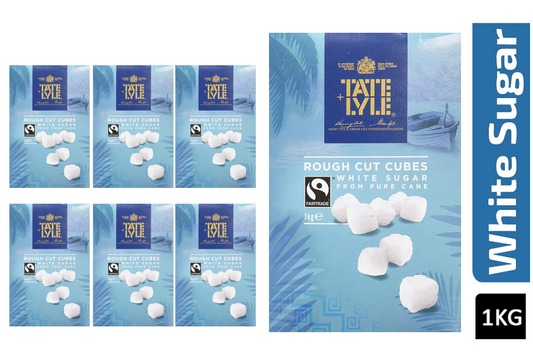 Tate & Lyle Rough Cut Fairtrade White Sugar Cubes 1kg - ONE CLICK SUPPLIES