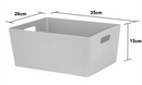 Wham White Rectangular Studio Basket 5.02 11.5 Litre - ONE CLICK SUPPLIES