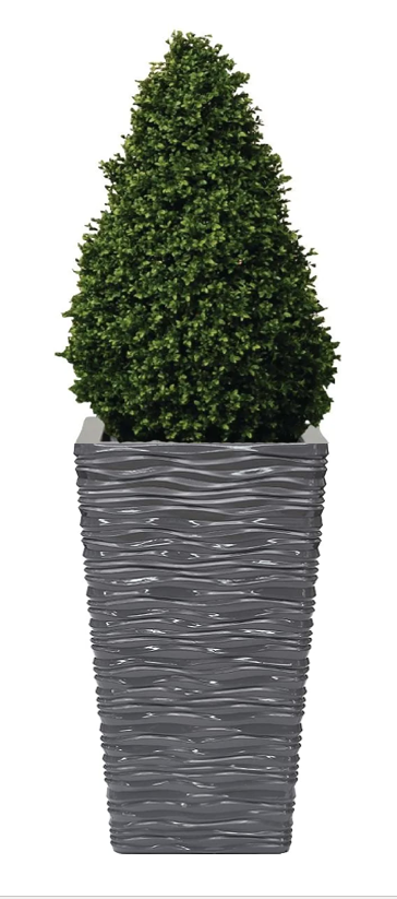 Fixtures Glaze Wave MEDIUM 42cm Planter {Grey} - ONE CLICK SUPPLIES