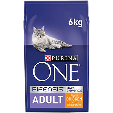 Purina ONE Adult Dry Cat Food Chicken & Wholegrains 6kg - ONE CLICK SUPPLIES