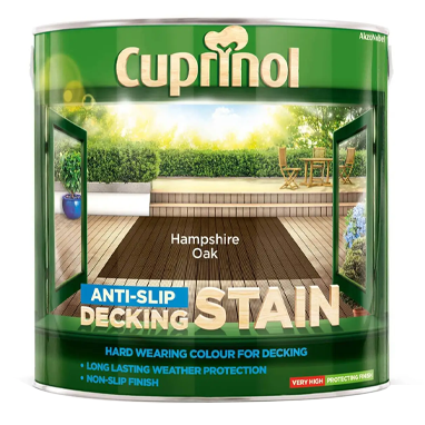 Cuprinol Anti-Slip Decking Stain HAMPSHIRE OAK 2.5 Litre - ONE CLICK SUPPLIES