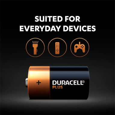 Duracell C Sized Plus Batteries {CDUR+} Pack 2 - ONE CLICK SUPPLIES