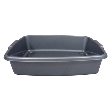 Deluxe Cat Litter Tray Silver 40x30x10cm - ONE CLICK SUPPLIES