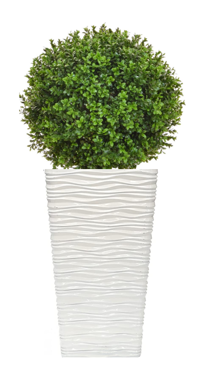 Fixtures Glaze Wave MEDIUM 42cm Planter {White} - ONE CLICK SUPPLIES