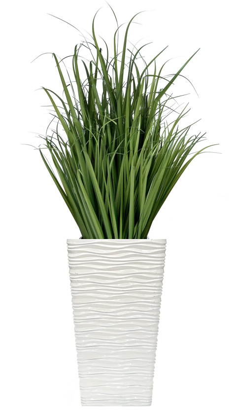 Fixtures Glaze Wave MEDIUM 42cm Planter {White} - ONE CLICK SUPPLIES