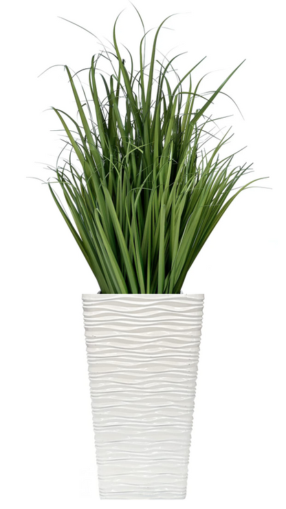 Fixtures Glaze Wave LARGE 55cm Planter {White} - ONE CLICK SUPPLIES