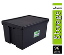 Wham Bam Black Recycled Storage Box 96 Litre - ONE CLICK SUPPLIES