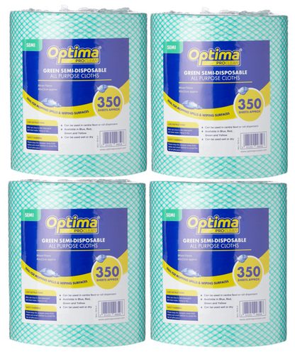 Ramon Hygiene Optima All Purpose, Non Woven Cloth Roll 350 Sheet {Green} - ONE CLICK SUPPLIES