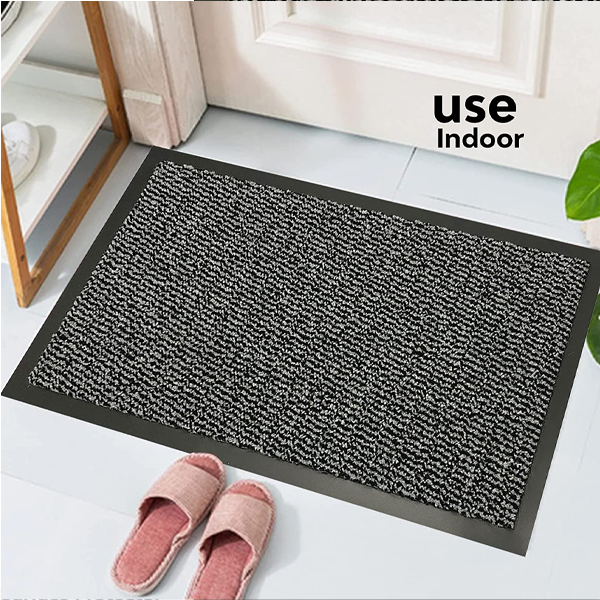 Fixtures Barrier Doorway Door Floor Mat 60cm x 80cm Grey - ONE CLICK SUPPLIES