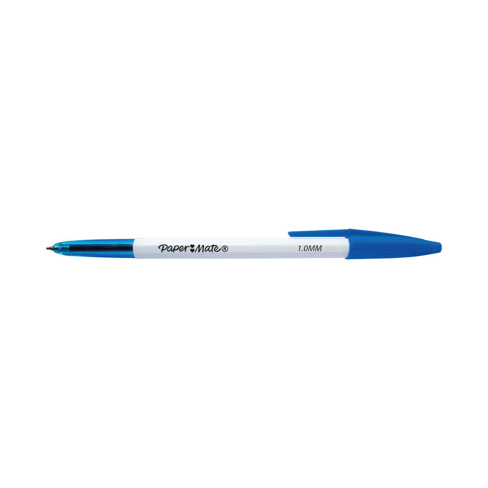 Paper Mate Stick Ballpoint Pen 1.0mm Tip 0.7mm Line Blue (Pack 50) - 2084413