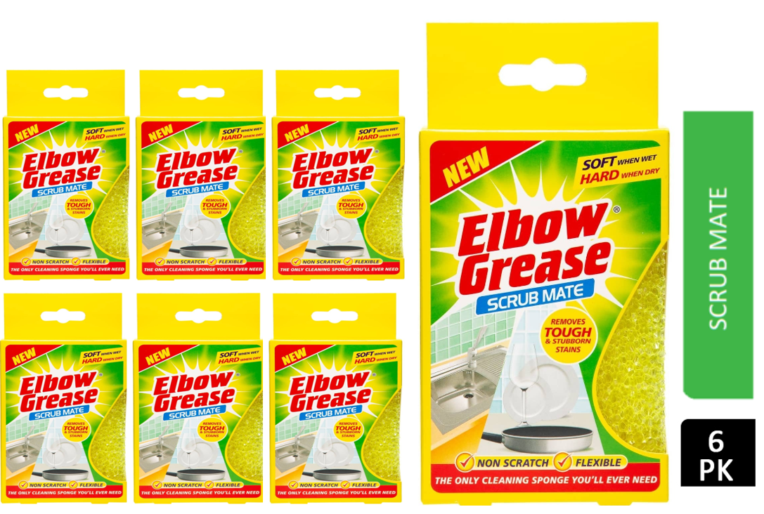 Elbow Grease Scrub Mate Sponge 6 Pack - ONE CLICK SUPPLIES