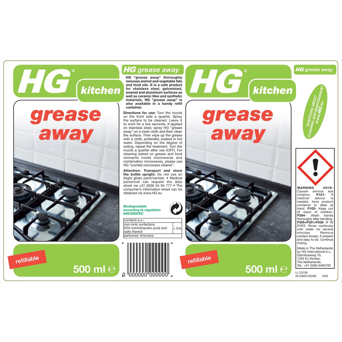 HG Kitchen Grease Away 500ml