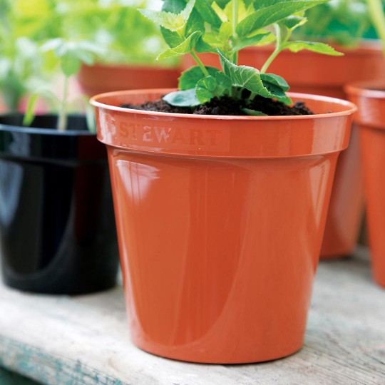 Stewart Garden 25.4cm (10inch) Flower Pots Terracotta - ONE CLICK SUPPLIES