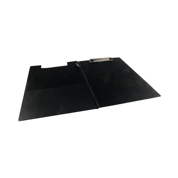 Rapesco Foolscap Black Foldover Clipboard - ONE CLICK SUPPLIES