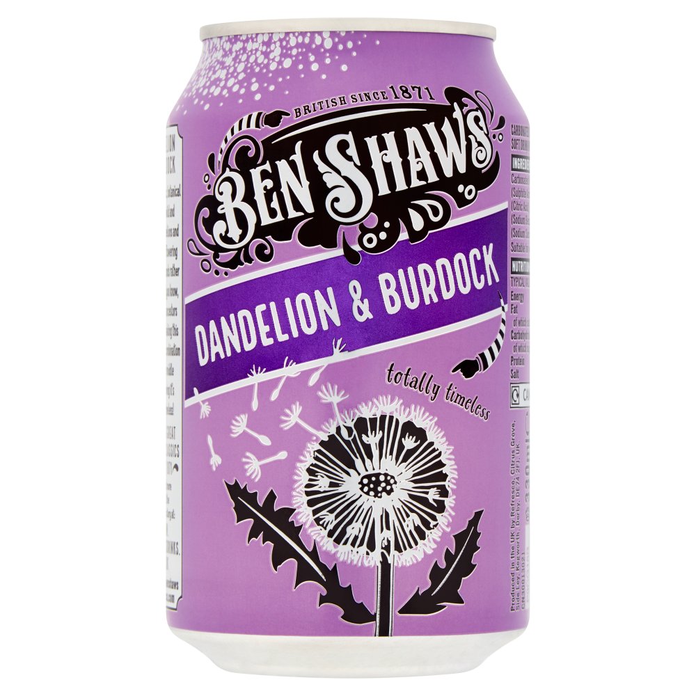 Ben Shaw's Dandelion & Burdock Cans 24 x 330ml - ONE CLICK SUPPLIES