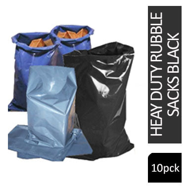 Heavy Duty Black Rubble Sacks Bin Refuse Roll x100 (505x750mm) - Upto 20kg - ONE CLICK SUPPLIES