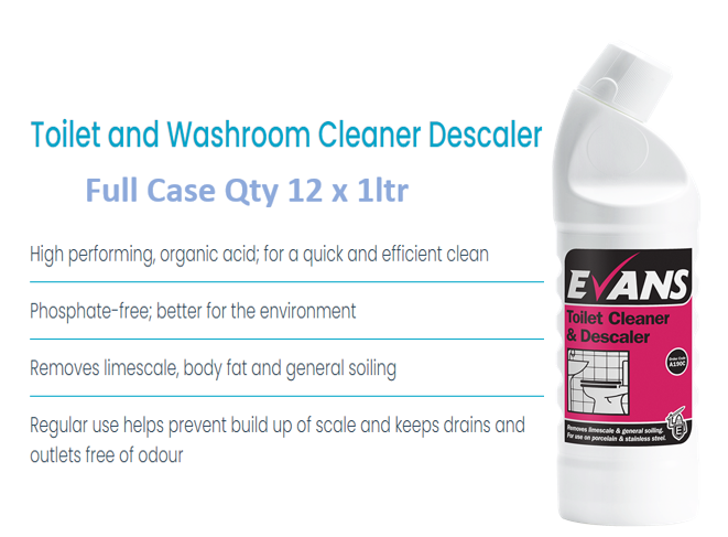 Evans Toilet Cleaner and Descaler 1 Litre A190CEV