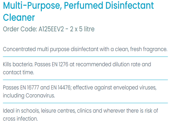 Evans Vanodine Protect Disinfectant Cleaner 5 Litre