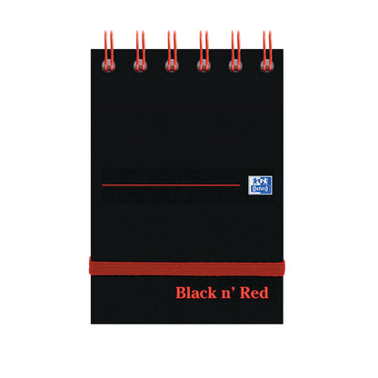 Black n Red (A7) Reporters Notebook with 140 Ruled Pages (Pack of 5 Notebooks) - ONE CLICK SUPPLIES