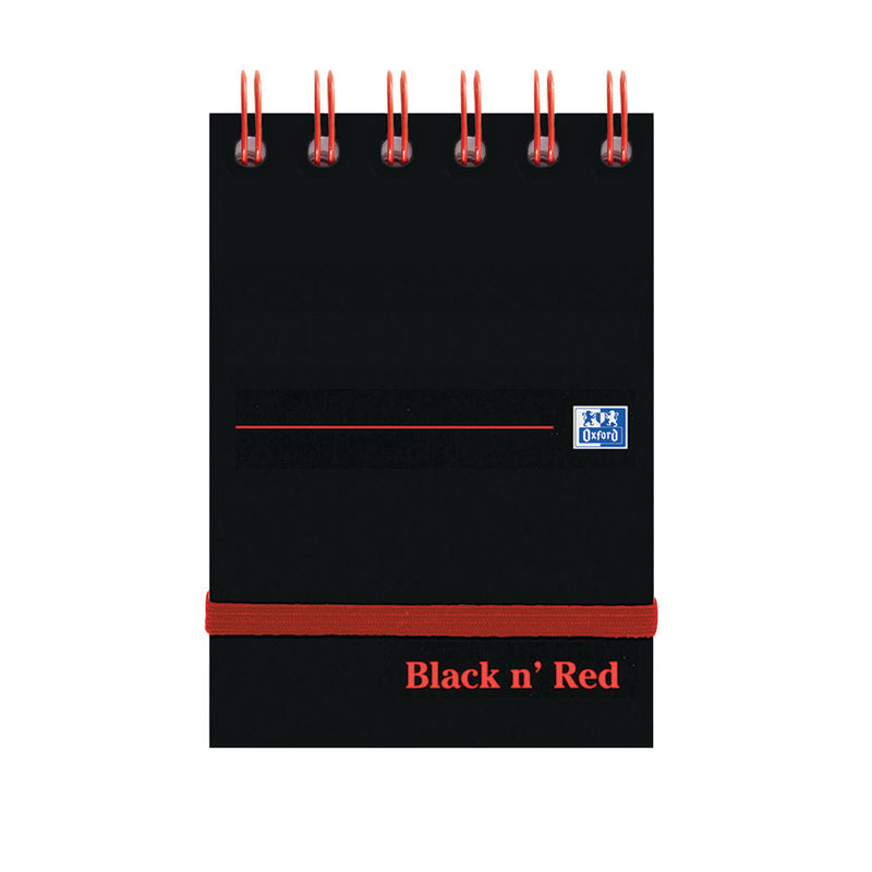 Black n Red (A7) Reporters Notebook with 140 Ruled Pages (Pack of 5 Notebooks) - ONE CLICK SUPPLIES