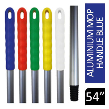 Janit-X 54" Aluminium Mop Handle Colour Coded BLUE - ONE CLICK SUPPLIES