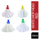 Janit-X Big White Mop Head Red (10 Mop Pack) - ONE CLICK SUPPLIES