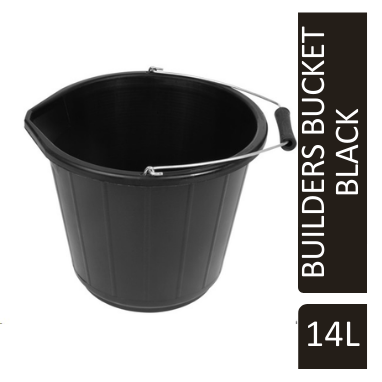 Janit-X Builders, Gardeners Buckets Black 14L Capacity - ONE CLICK SUPPLIES