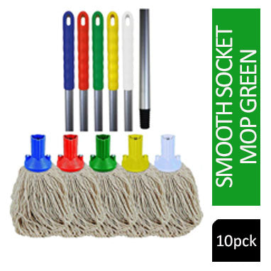 Janit-X PY Smooth Socket Mop 12oz Green (Pack of 10) 101869G - ONE CLICK SUPPLIES