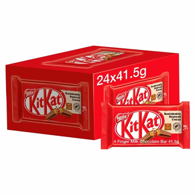 Nestle KitKat Four Finger Milk Chocolate (24 Pack) 12351222 - ONE CLICK SUPPLIES