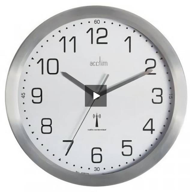 Acctim Supervisor Wall Clock Chrome - ONE CLICK SUPPLIES