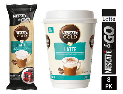 Nescafe &Go! Gold Latte 8 x 12oz Cups - ONE CLICK SUPPLIES