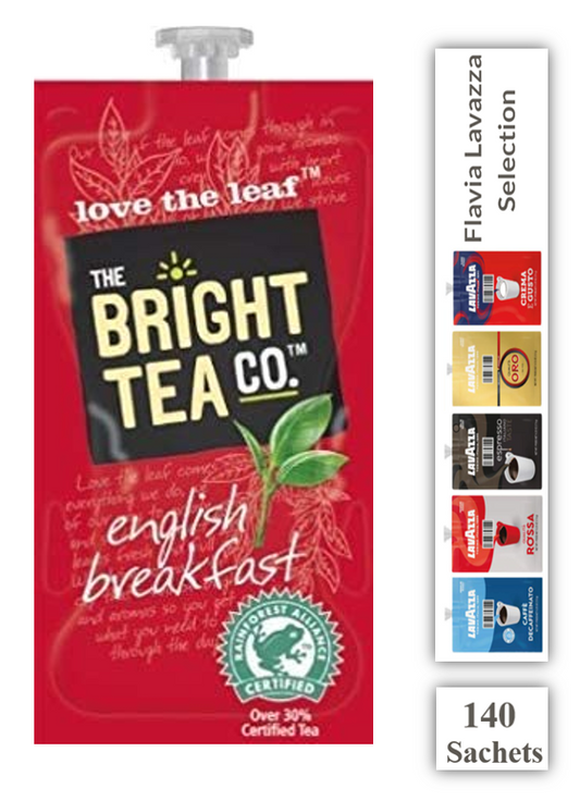 Flavia The Bright Tea Co English Breakfast x 140 Sachets - ONE CLICK SUPPLIES