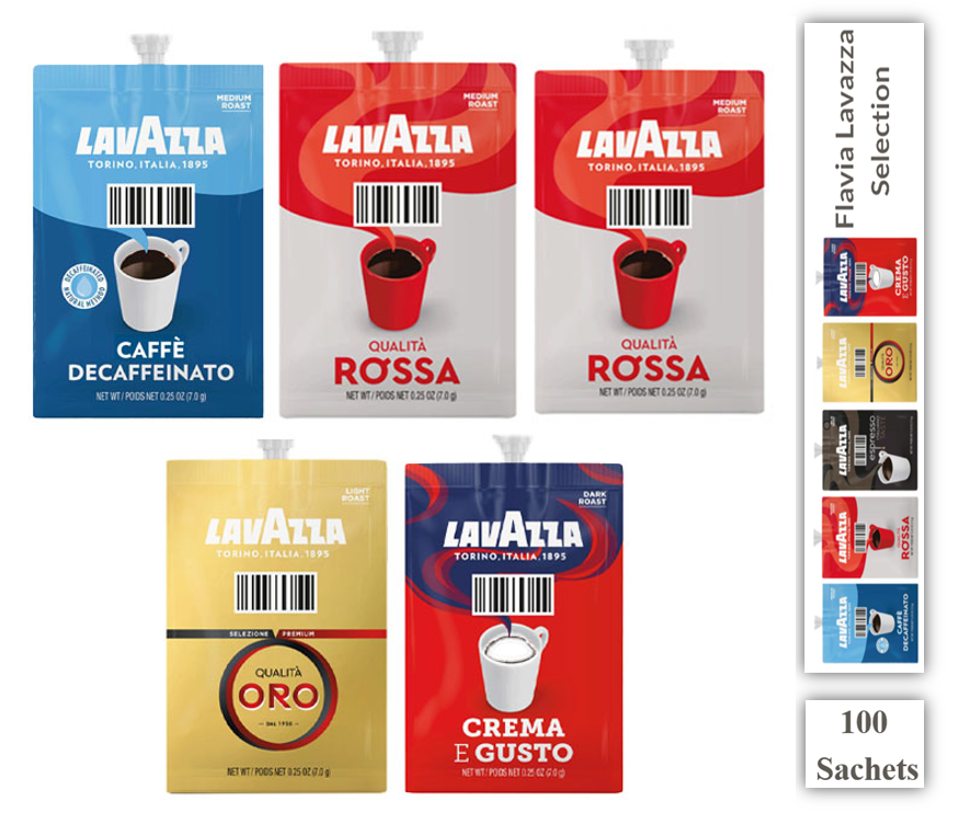 Flavia Lavazza Coffee Mixed Case Sachets 100's - ONE CLICK SUPPLIES