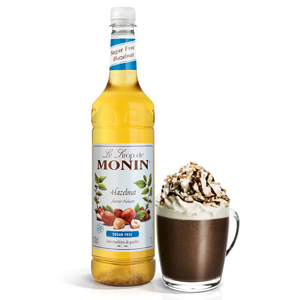 Monin Sugar Free Hazelnut Coffee Syrup 1 litre (Plastic Bottle)