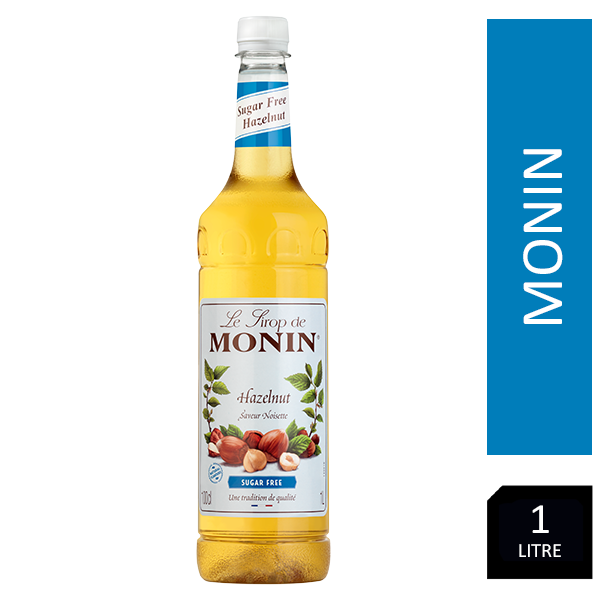 Monin Sugar Free Hazelnut Coffee Syrup 1 litre (Plastic Bottle)